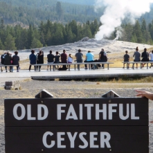 the tourist spot for viewing old faithful